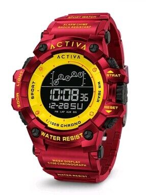 Activa ⌚️ Summit X Invicta Unisex Digital Watch - 50mm. Red ACW8082-015 Ironman